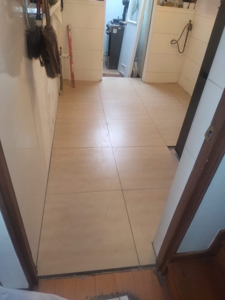 Instalación de porcelanato cocina